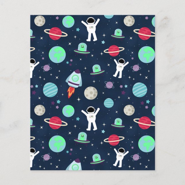 Flyer ilustração de padrão espacial (Frente)