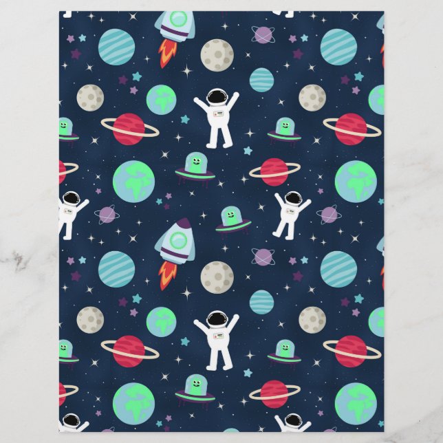 Flyer ilustração de padrão espacial (Frente)