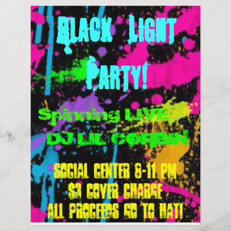 Flyer Img-thing, Black Light Party, Centro Social 8...