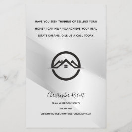 Flyer Imobiliária Prata Elegante