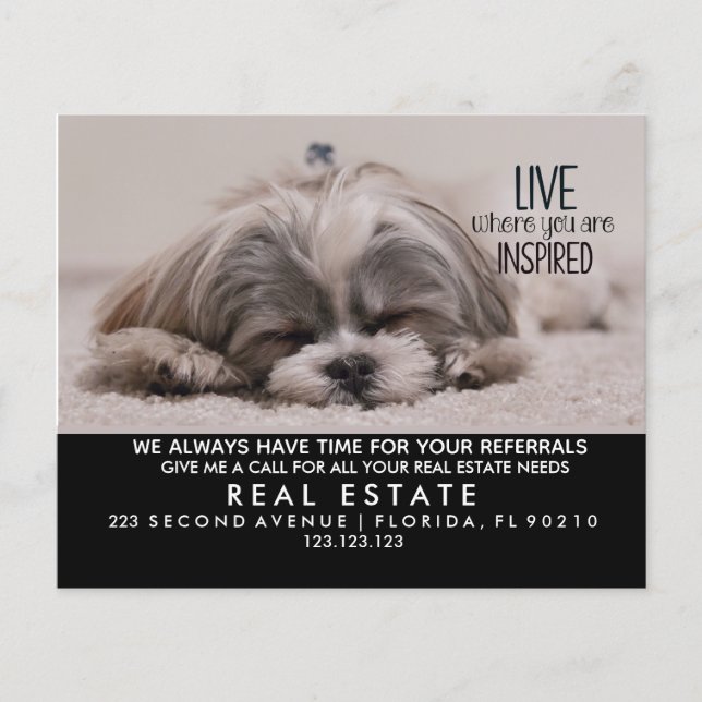 Flyer imóveis Live onde você está inspirado Announeme (Frente)