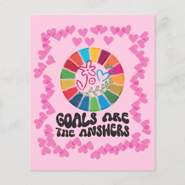 Flyer Impressão de eco-inspiração - Ofertas de Objetivos (Frente)