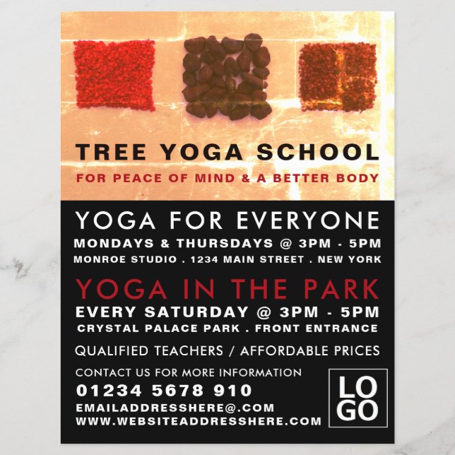 Flyer Incense Squares, Publicidade Classe Yoga (Frente)