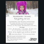 Flyer Infância de inverno, babá, creche, anúncio de enfe<br><div class="desc">Winter Child,  Babysitter,  creche,  Nursery Advertising Flyer da Loja de Cartão de visita.</div>