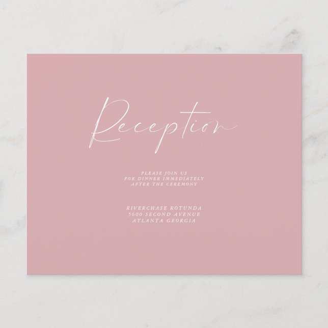 Flyer Informações de Recepção Rosa com Dureza Orçamentár (Frente)