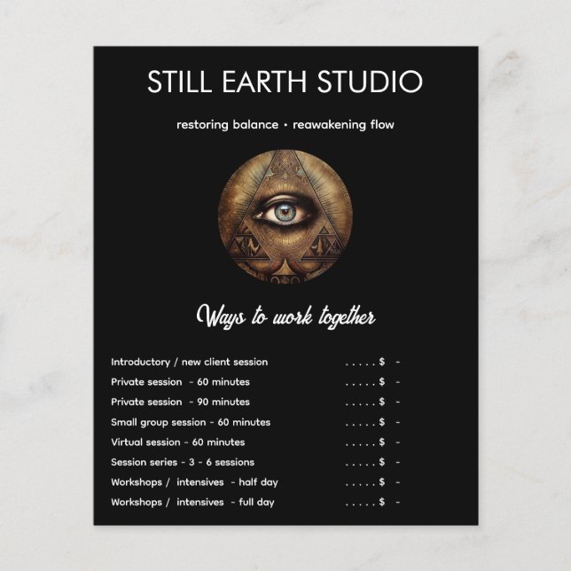 Flyer Inner Oracle | Third Eye Design (Frente)