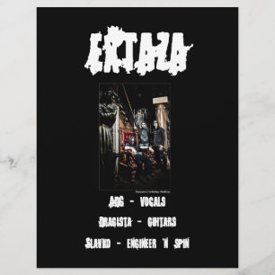 Flyer Insecto da banda de Extaza