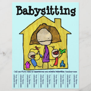 Flyer Insecto da folha de rasgo do baby-sitter de bebê