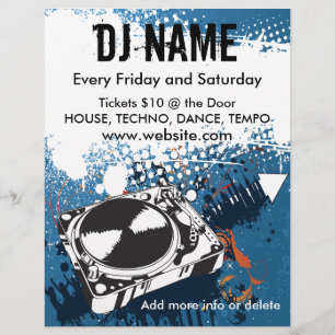 Flyer Insecto da música do Grunge do DJ