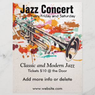 Flyer Insecto da trombeta do jazz