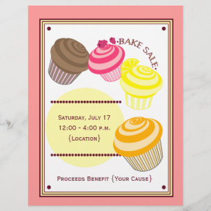 Flyer Insecto da venda do assar - cupcakes