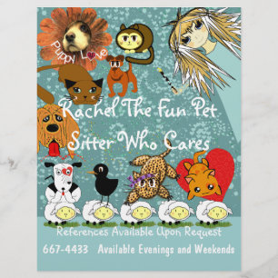 Flyer Insecto do baby-sitter do animal de estimação