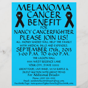 Flyer Insecto do benefício do cancer da melanoma