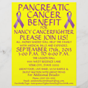 Flyer Insecto do benefício do câncer de pâncreas