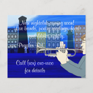 Flyer Insecto do clube nocturno do jazz