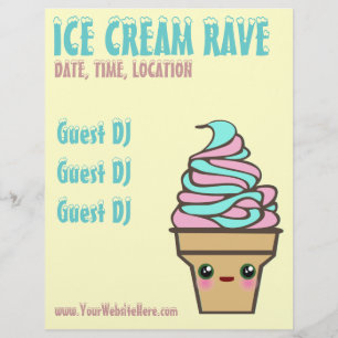 Flyer Insecto do costume do delírio do sorvete