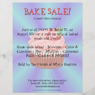 Flyer Insecto do cupcake da morango