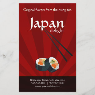 Flyer Insecto do restaurante japonês