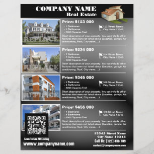 Flyer Insecto elegante com código branco de QR (QR452)