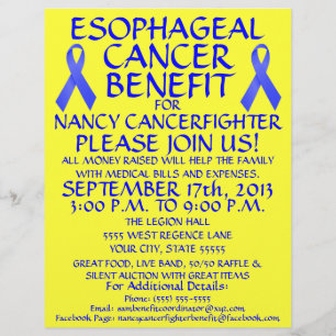 Flyer Insecto esofágico do benefício do cancer