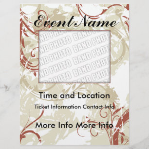 Flyer Insecto floral do Grunge do evento