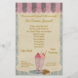 Flyer Insecto social do anúncio do sorvete