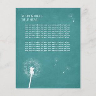 Flyer Insectos à moda do dente-de-leão do verde da