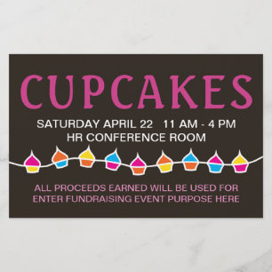 Flyer insectos da venda do cupcake