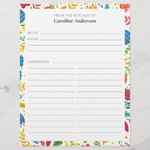 Flyer Inserção de Receita Personalizada Floral Escandi