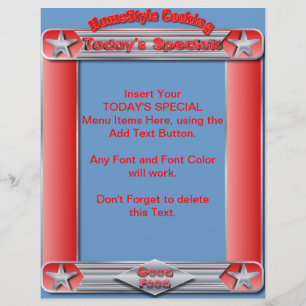 Flyer Inserção ESPECIAL DO Cozinhar De Estilo Doméstico