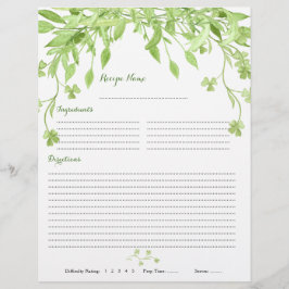 Flyer Inserções de Recipiente Floral de Vestido Verde