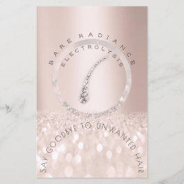 Flyer Instruções de Pós-Cuidados Eletrolise Rosa Brilho