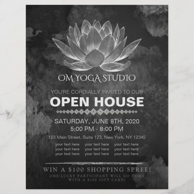 Flyer Instrutor de Meditação do YOGA Studio Open House L (Frente)