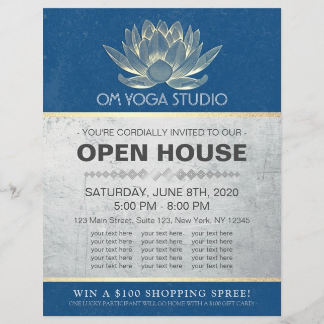 Flyer Instrutor de Meditação do YOGA Studio Open House L (Frente)