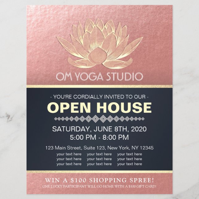 Flyer Instrutor de Meditação do YOGA Studio Open House L (Frente)