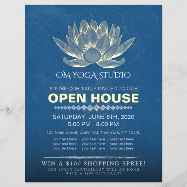 Flyer Instrutor de Meditação do YOGA Studio Open House L (Frente)