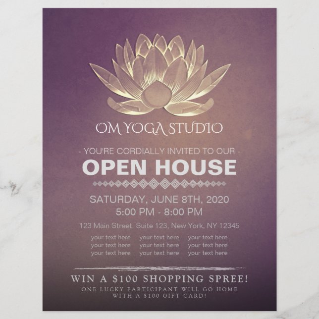 Flyer Instrutor de Meditação do YOGA Studio Open House L (Frente)