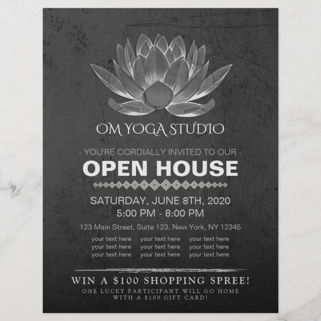 Flyer Instrutor de Meditação do YOGA Studio Open House L (Frente)