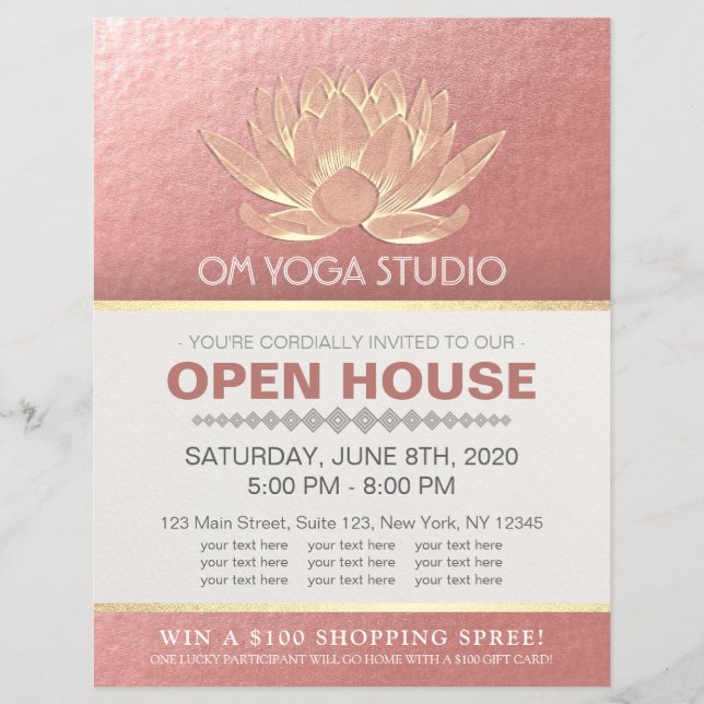 Flyer Instrutor de Meditação do YOGA Studio Open House L (Frente)
