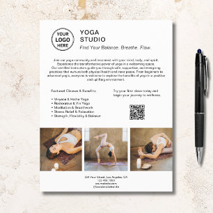 Flyer Instrutor de Yoga Professor Promoção Comercial Bra