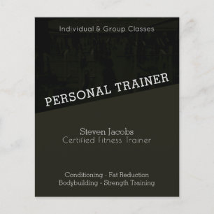 Flyer Instrutor escuro moderno do gym da máscara