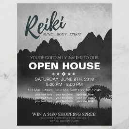Flyer Instrutor Natural Reiki Master & Yoga Open House