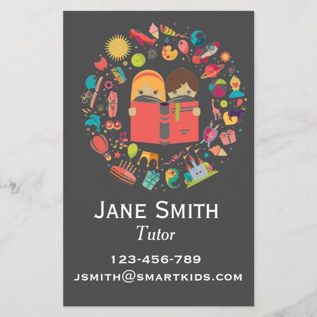 Flyer Instrutor ou professor de alfabetização freelance  (Frente)