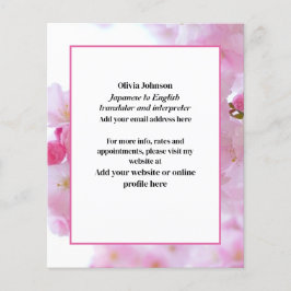 Flyer intérprete freelance japonês Sakura