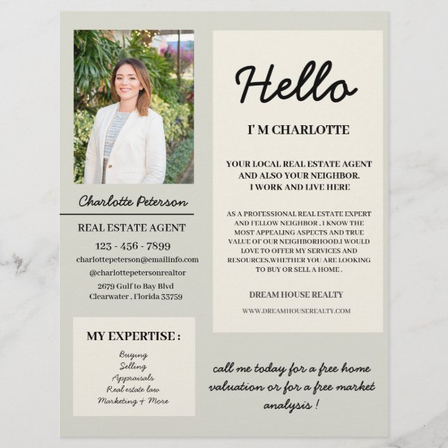 Flyer Introdução Imobiliária Promocional agrícola (Frente)