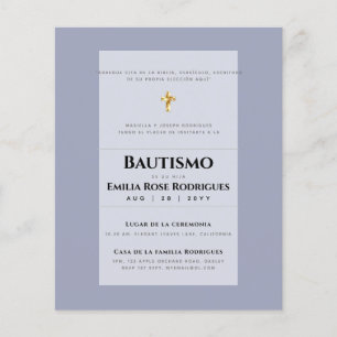 Flyer Invitaciones de Bautismo Español Católico Modern