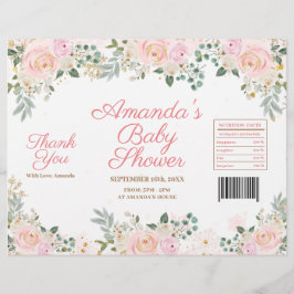 Flyer Invólucro de saco de batata frita floral de floco 