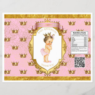 Flyer Invólucros de Sacos de Batatas Fritas Rosa Menina