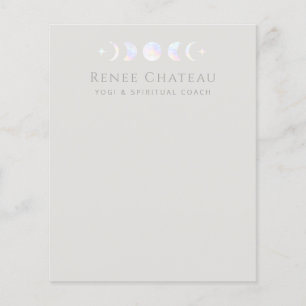 Flyer Ioga Espiritual Da Fase Da Lua Iridescente