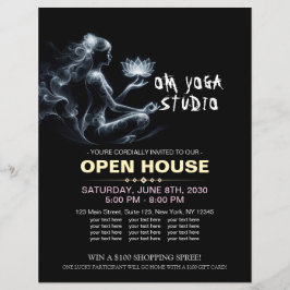 Flyer Ioga Instrutor Lotus Meditação Pose Brilhante